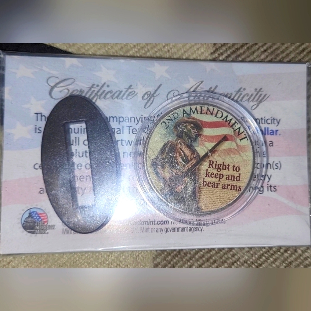 COA U.S Half Dollar 2nd Amendment Commemorative Coin. Merrick Mint. Unique item